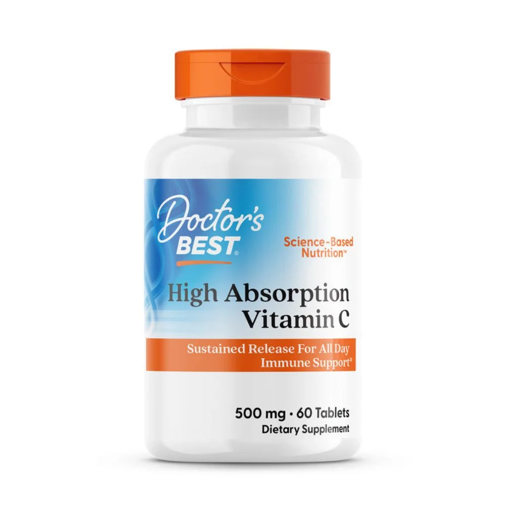 Doctor's Best High Absorption Vitamin C 500mg, 60 Tablets