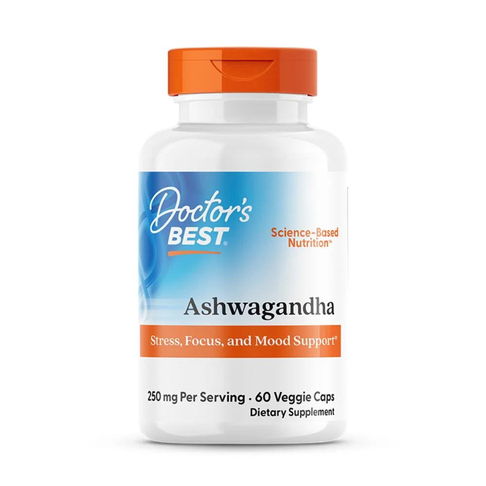 Doctor's Best Ashwagandha 250mg, 60 Veggie Capsules