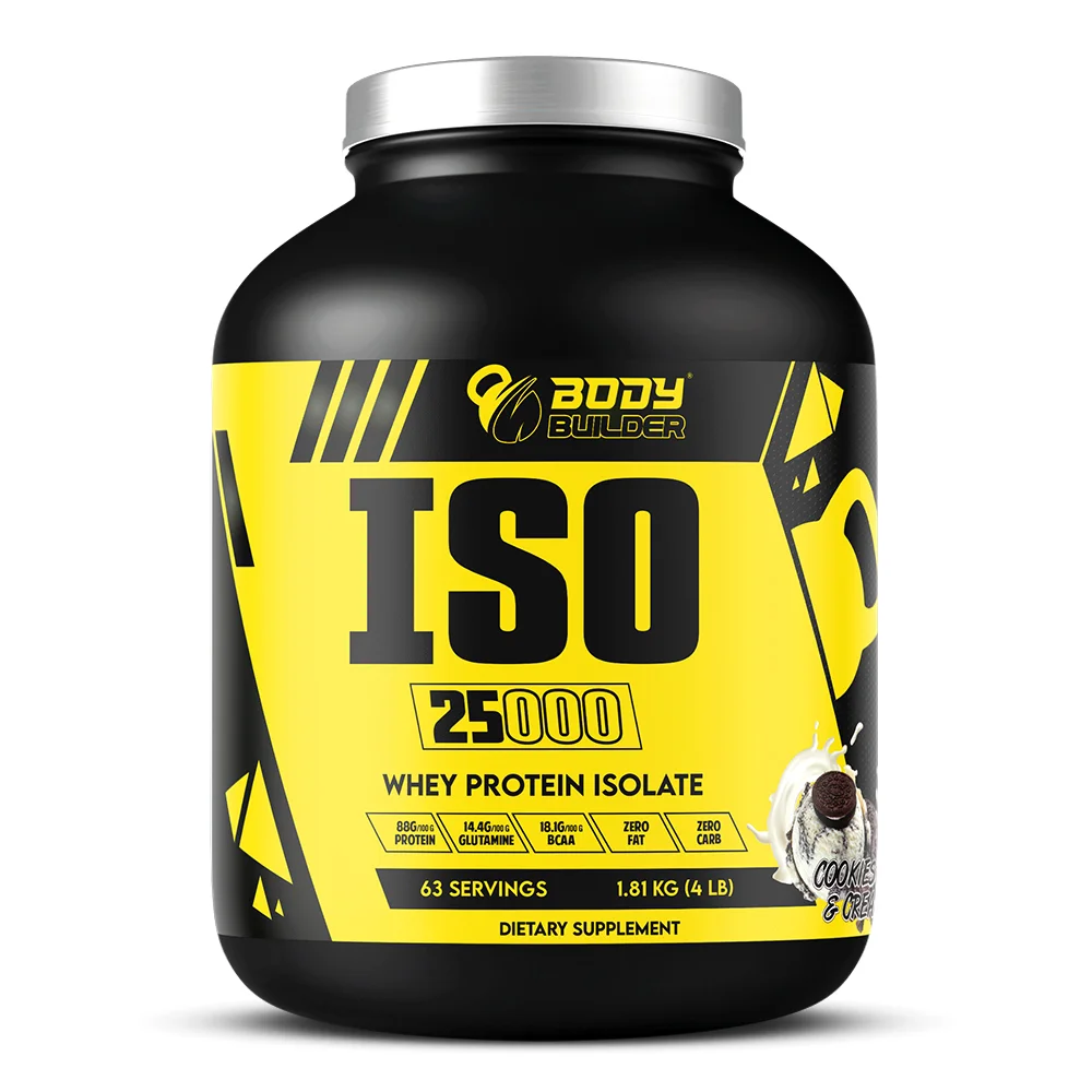 Body Builder ISO 25000 Whey Protein Isolate 4lb, Oreo Cookies & Cream